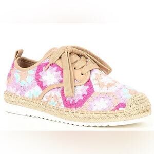 Copper Key Sandbar Crochet Espadrille Cushioned Boho Sneakers Size 6